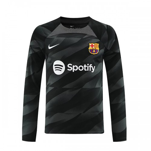 Pánský Fotbalový dres Barcelona Brankářské 2023-24 Venkovní Dlouhý Rukáv
